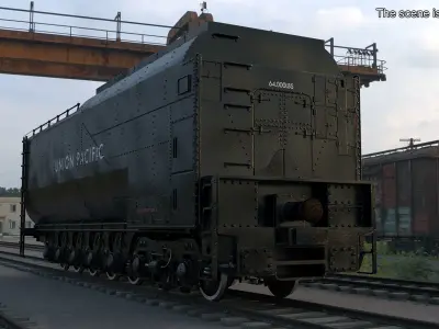 Trailed Tender for Locomotive 3D model