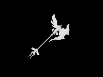 Angel Axe Low-poly 3D model