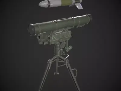 9M133 Kornet Low-poly 3D model