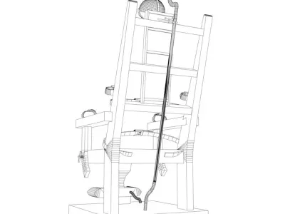 Electric Chair Low-poly 3D model