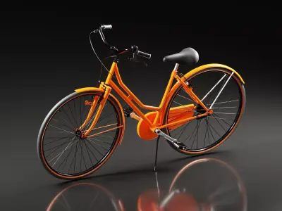 Bicycle orange 3D model