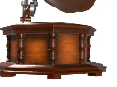 Gramophone Low-poly 3D model