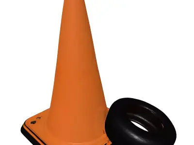 Industrial Traffic Cone Tire 3D model