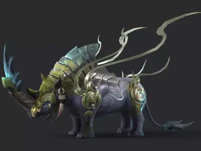 rhinoceros Low-poly 3D model
