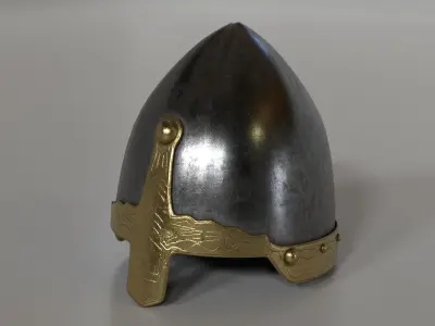 Medieval helmet 3D model purchase