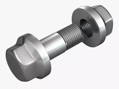 Nut and bolt 3D model by yaschan