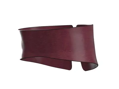 Burgundy Wide Buckle Belt 3D model