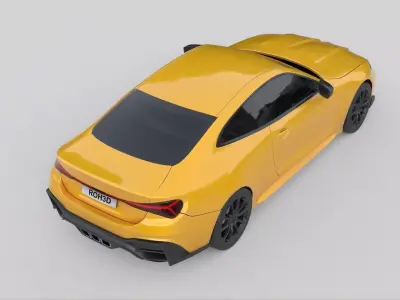 Generic Modern Sport Coupe Car Low-poly 3D model
