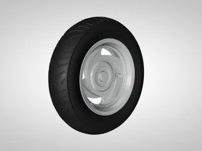sym mio 50 tire Low-poly 3D model