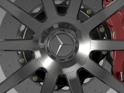 AMG Mercedes Benz S 63 wheel 3D model