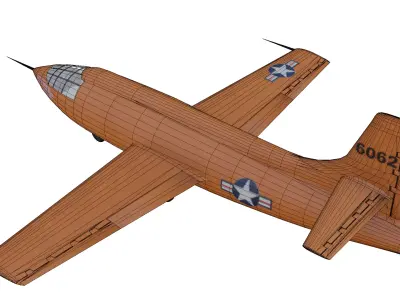 Bell X-1 Aircraft Low-poly 3D model