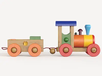 Toy Train Set 3D model