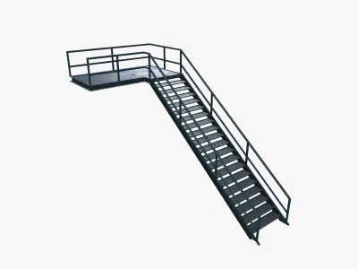 Industrial stair 3D model buy