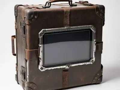 Steampunk Portable Monitor Display Case 3D model