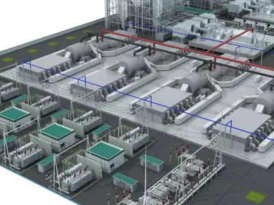 Energy Storage Electrical Power Substation 3D model