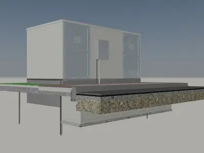 Electrical distribution station 2 Free 3D model