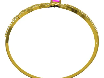 Antique Flower Design Bracelet 3D print model