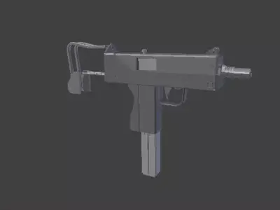 Mac 10 low poly Free low-poly 3D model