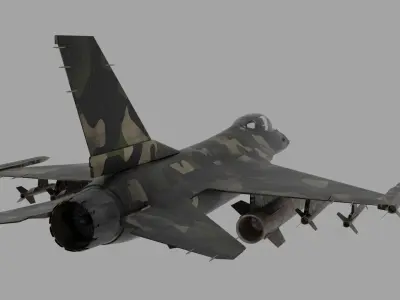 F-16 Jet Low-poly 3D model purchase
