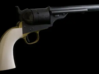 Colt open top revolver Free low-poly 3D model