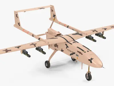 Camouflage Iranian Drone Mohajer-6 3D model