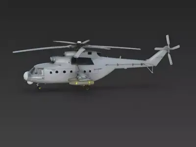 Naval Anti-Submarine Warfare ASW Helicopter 3D Model Low-poly 3D model