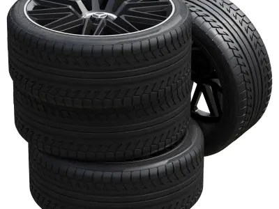 Mercedes wheels 3D model by zifir3d