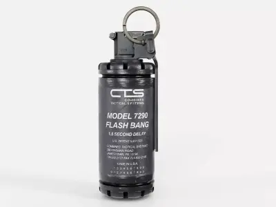CTS 7290 Flash Bang Grenade Low-poly 3D model