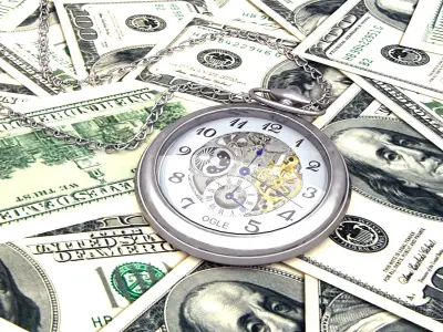  Time is money  Watch and dollars 3D model