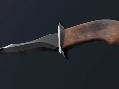 Combat knife Low-poly 3D model order