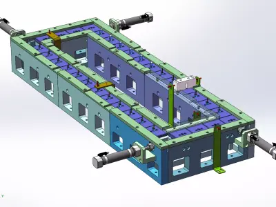 Circular Track Conveyor Line  3D model
