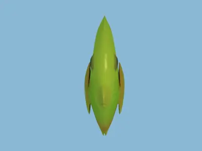 Yellow Fish Rigged 3D model