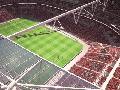  Wembley Stadium London at Day and Night 3D model