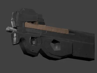 P90-weapon gun Low-poly 3D model