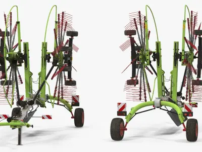  Used Claas Liner 2700 Twin Rotor Hay Rake Parked 