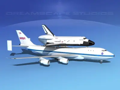 STS Shuttle Columbia LP 1-2 747 3D model