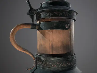 Beer Mug Low-poly 3D model