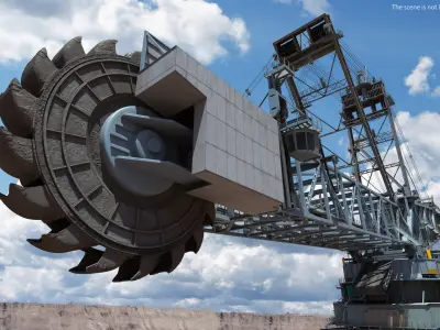  Bagger 293 Bucket Wheel Excavator Rigged 