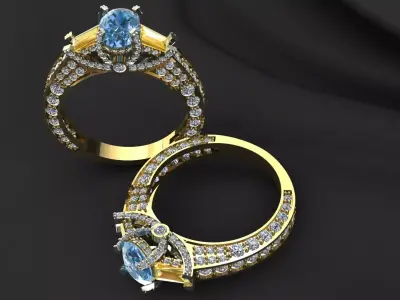 Diamond Ring 01 3D print model purchase