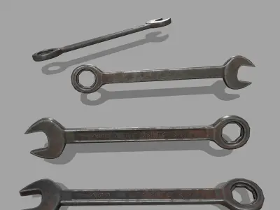 wrench Low-poly 3D model 28