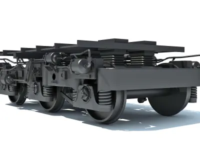 Hi-Ad Train Trucks Wheels 3D model