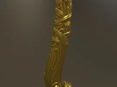 Nordic Gold Axe 3D model