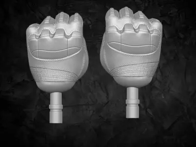 Full Gloves Hands 3D printable files for Action Figures 3D print model
