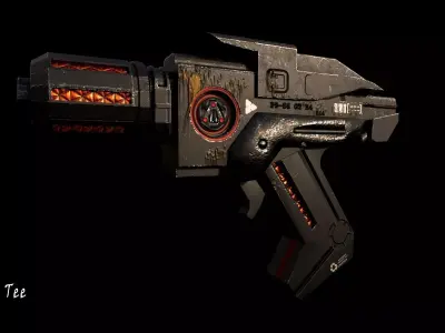 Hp z10 laser Gun Low-poly 3D model