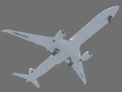 Boeing 777-300ER 3D model get