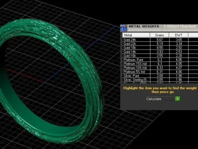 tree bark ring band 3D print model