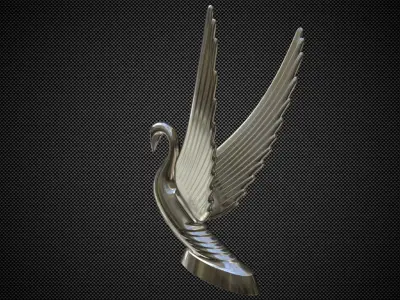Swan Hood Ornament 3D model