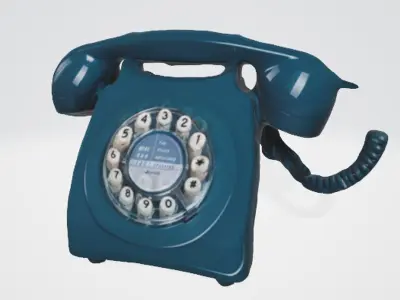 Antique Phone 3D Asset 3D model
