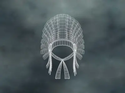 WEAR-020 Indian headdress Low-poly 3D model