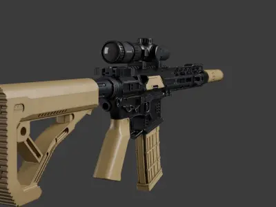 AR 15 SLR Low-poly 3D model purchase